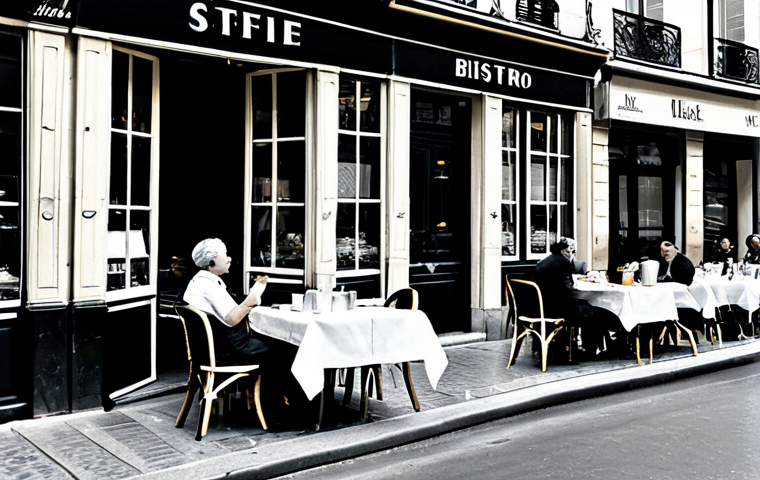방글라데시의 생활비 - Bustling Parisian Bistro**

"A vibrant Parisian bistro scene, midday. Patrons are seated at outdoor ...