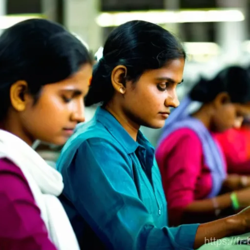방글라데시 노동자 권리 - **Prompt 1: The Resilient Hands of Garment Workers**
    "A candid, realistic portrayal of female ga...
