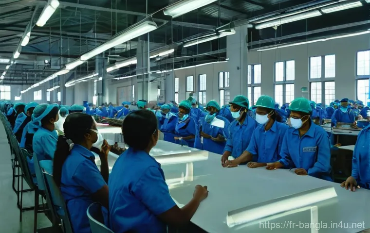 방글라데시 노동자 권리 - **Prompt 1: The Resilient Hands of Garment Workers**
    "A candid, realistic portrayal of female ga...