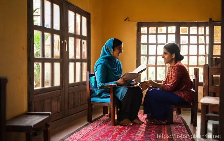 방글라데시 벵골어 학습법 - **Joyful Cultural Festival:** A festive and colorful depiction of a cultural celebration, reminiscen...