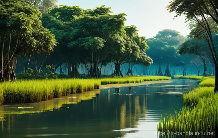 방글라데시 자연유산 순다르반스 - Here are three detailed image generation prompts in English, inspired by the Sundarbans and adhering...