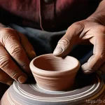 방글라데시 전통 식기 - **Prompt 1: Earthenware Craftsmanship**
    "A close-up, high-definition photograph showcasing a ski...
