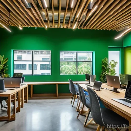 방글라데시와 세계 경제의 연결점 - A vibrant, modern co-working space in Dhaka, Bangladesh. Young, diverse Bangladeshi men and women, c...